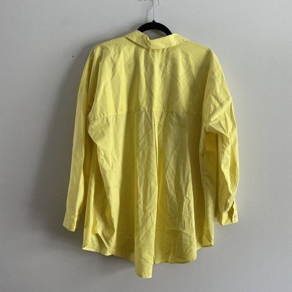 J.Jill Women XL Lemon Meringue Cotton Blend Long Sleeve Oversized Popover Tunic - Picture 11 of 11